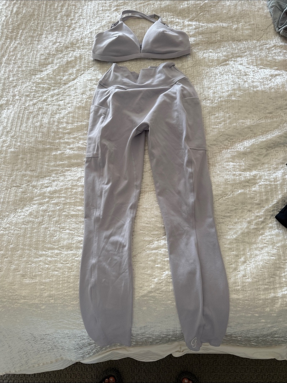 Bombshell Sportswear Lavender Gray Leggings